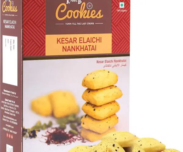 Kesar Elaichi Nankhatai Cookies